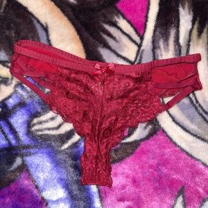 Tilly’s Red Velvet Lace Thong